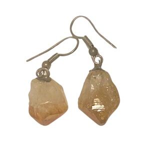 Citrine Dangle Boho Crystal Earrings